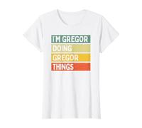 Citazione Personalizzata Divertente I'm Gregor Doing Gregor Things Maglietta con Stampa Grafica Economica