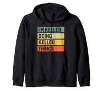 Citazione Personalizzata Divertente I'm Keller Doing Keller Things Felpa con Cappuccio