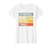 Citazione Personalizzata Divertente I'm Mendel Doing Mendel Things Maglietta con Stampa Grafica Economica, Donna, Bianco, M