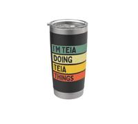 Citazione personalizzata divertente I'm Teia Doing Teia Things Bicchiere termico in acciaio inox doppia parete
