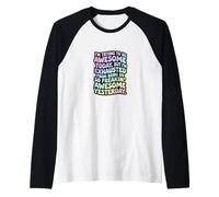 Citazione sarcastica Divertente con Scritta I'm Trying To Be Awesome Today Maglia con Maniche Raglan