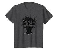 Citazione sarcastica Divertente It's Fine Denial Is My Superpower Maglietta, Bambini, Grigio Scuro, 3 Anni