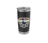 Citazione scherzo divertente di gioco di parole della squadra di canottaggio I'm Oar-Some Bicchiere termico in acciaio inox doppia parete