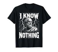 Citazione Socrate I Know Nothing Filosofo Greco Maglietta