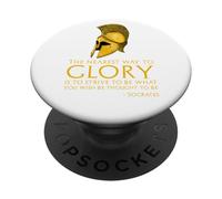 Citazione Socrate Sulla Gloria - Antica Filosofia Greca Classica PopSockets PopGrip Adesivo
