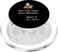 Citazione sulla camicia di Shakespeare Ora è l'inverno del nostro malcontento PopSockets PopGrip per MagSafe