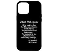 Citazione sulla camicia di Shakespeare - Tutto il mondo è un palcoscenico Custodia per iPhone 12 Pro Max