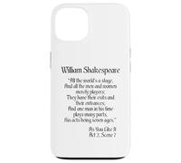 Citazione sulla camicia di Shakespeare - Tutto il mondo è un palcoscenico Custodia per iPhone 13