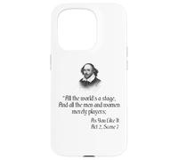 Citazione sulla camicia di Shakespeare - Tutto il mondo è un palcoscenico Custodia per iPhone 15 Pro