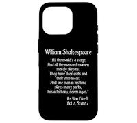 Citazione sulla camicia di Shakespeare - Tutto il mondo è un palcoscenico Custodia per iPhone 16 Pro
