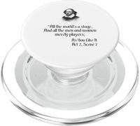 Citazione sulla camicia di Shakespeare - Tutto il mondo è un palcoscenico PopSockets PopGrip per MagSafe