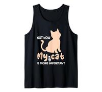 Citazione umoristica Cat Not Now My Cat Is More Importante Divertente Canotta
