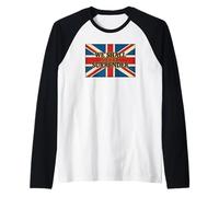 Citazione Union Jack We Shall Never Surrender Churchill Maglia con Maniche Raglan