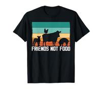 Citazione vegana per amanti degli animali Friends Not Food Maglietta