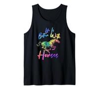 Citazione Vita è Migliore con i Cavalli Equestrian Canotta