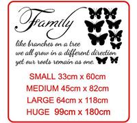 CITAZIONI DA PARETE PARETE, ARTE Adesivi DECAL Famiglia Muro V99