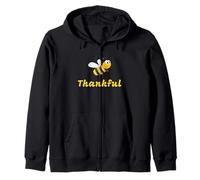 Citazioni del Ringraziamento Bee Grankful Bumble Bee Uomo Donna Bambini Felpa con Cappuccio