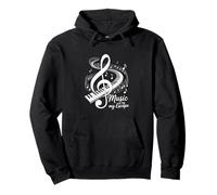Citazioni di musica divertente La musica è la mia fuga Musicista Amore Musica Felpa con Cappuccio