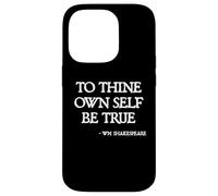 Citazioni di Shakespeare - To Thine Own Self Be True Hamlet Citazione Custodia per iPhone 14 Pro