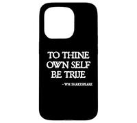 Citazioni di Shakespeare - To Thine Own Self Be True Hamlet Citazione Custodia per iPhone 15 Pro