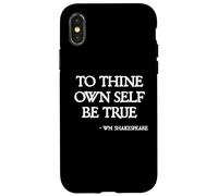 Citazioni di Shakespeare - To Thine Own Self Be True Hamlet Citazione Custodia per iPhone X/XS
