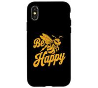 Citazioni divertenti Be Happy Funny Bee Memes Bees Be Happy Custodia per iPhone X/XS