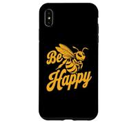 Citazioni divertenti Be Happy Funny Bee Memes Bees Be Happy Custodia per iPhone XS Max