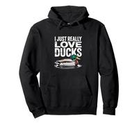 Citazioni Divertenti di Anatre I Just Really Love Ducks To Duck Lover Felpa con Cappuccio