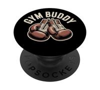 Citazioni divertenti di boxe per Boxer Buddy Love Gym I'm A Gym Buddy PopSockets PopGrip Adesivo