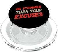 Citazioni divertenti in palestra Be Stronger Than Your Excuses Motivational PopSockets PopGrip per MagSafe