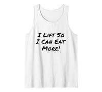 Citazioni divertenti in palestra retrò I Lift So I Can Eat More Love To Eat Canotta