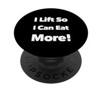 Citazioni divertenti in palestra retrò I Lift So I Can Eat More Love To Eat PopSockets PopGrip Adesivo