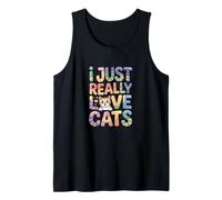Citazioni Divertenti per Gli Amanti dei Gatti Kitty I Just Really Love Cats Meme Canotta