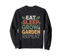 Citazioni Divertenti sul Giardino Mangiare Dormire Crescere Un Giardino Ripeti Il Giardinaggio Felpa