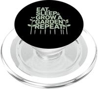 Citazioni divertenti sul giardino Mangiare dormire Crescere un giardino Ripeti il giardinaggio PopSockets PopGrip per MagSafe