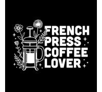 Citazioni e detti per gli amanti del caffè preparato con la pressa francese Adesivi con scritte 36x54.2cm Pittura murale artistica Bianco