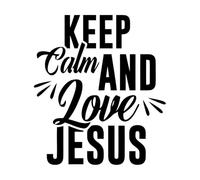 Citazioni ispiratrici di Dio: "Mantieni la calma e ama" Adesivi con scritte 54.6x62cm È possibile modificare e aggiungere informazioni Nero
