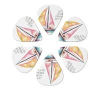 Citazioni Let Your Dreams Set Sail Stampa Plettri per Chitarra Confezione da 6 Con Borsa Organizer 0.46 0.71 0.96mm Plettri Chitarra Accessori Per Basso Elettrico Chitarre Acustiche