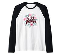 Citazioni motivazionali di Girl Power Be Strong Disegni grafici Maglia con Maniche Raglan