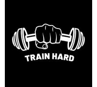 Citazioni motivazionali per la palestra, fitness, bodybuilding forte e set di manubri in mano Adesivi con scritte 54.4x104.5cm Rimovibile senza lasciare residui di colla Bianco