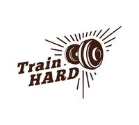 Citazioni motivazionali per la palestra, fitness, bodybuilding forte e set di manubri in mano Adesivi con scritte 50.4x72.2cm È possibile modificare e aggiungere informazioni Caffè