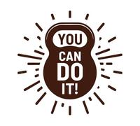 Citazioni motivazionali per la palestra, fitness, bodybuilding forte e set di manubri in mano Adesivi con scritte 67.2x67.4cm Decorazione carrozzeria auto Caffè