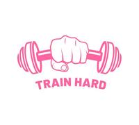 Citazioni motivazionali per la palestra, fitness, bodybuilding forte e set di manubri in mano Adesivi con scritte 47.6x91.4cm Cultura del tatuaggio Rosa