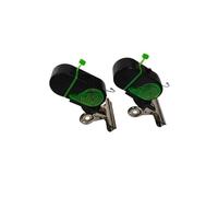 Cith Way - Allarme di abboccata con luce a LED, con clip, allarme morsi di pesce, campane per il rilevamento dei morsi, allarme elettronico a clip, 2 clip in metallo