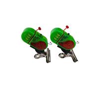 Cith Way - Allarme di abboccata con luce a LED, con clip, allarme per morsi di pesce, campane per il rilevamento dei morsi, allarme elettronico a clip, 2 clip in metallo
