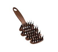 Cithway - Spazzola per capelli districante, ergonomica, anti-rottura, professionale, curva, per capelli lisci, ricci e bagnati (marrone)