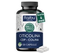 Citicolina (CDP Colina) Pura 500 mg per Capsula Scorta per 4 Mesi Memoria