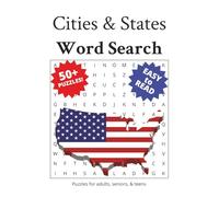 Cities and States Word Search Puzzle Book: Word Searches with Easy Read Print about American Cities and States | 6 x 9 Inches, 110 pages | 50+ Puzzles | Great Gift for Vacations or Holidays