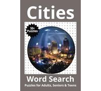 Cities word search puzzle book: Word searches with easy to read print about Cities, City attractions and more: 6x9 inches, 50+ puzzles with solutions...Gift for vacations, holidays and free time