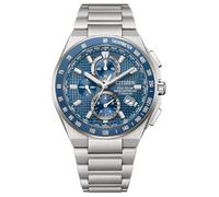 Citizen AT8396-59L Promaster Sky - Cronografo radiocontrollato da uomo a | Cassa e cinturino in titanio, vetro zaffiro, quadrante blu, 10 ATM, tachimetro, eco-drive, tempo radio e funzione cronometro